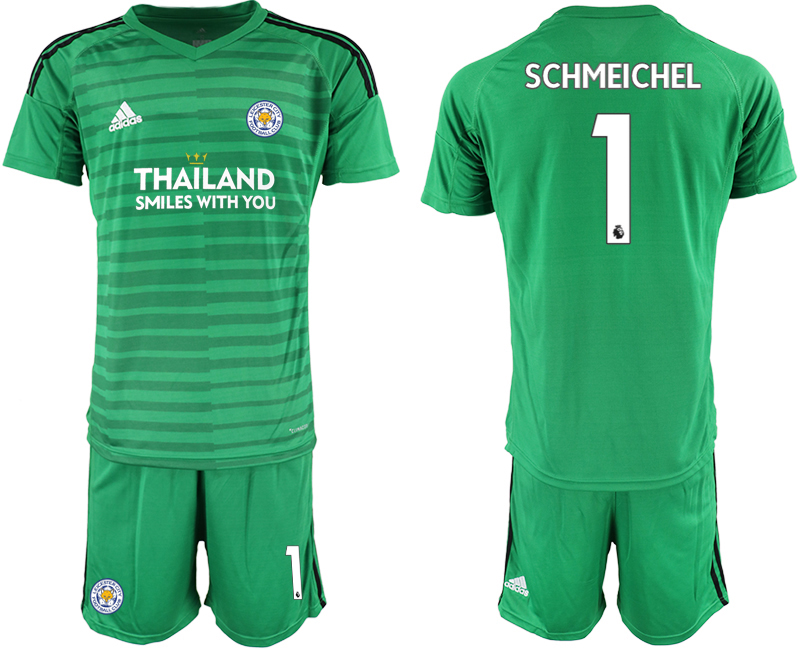 Men 2020-2021 club Leicester City green goalkeeper #1 Soccer Jerseys